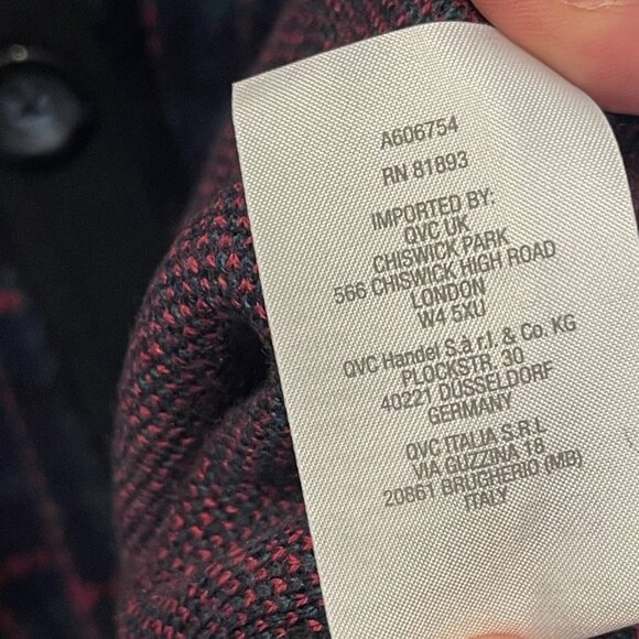 NWT Isaac Mizrahi Live Womens Plus Size 5X Plaid Button-Up Cardigan Sweater NEW - Picture 6 of 8